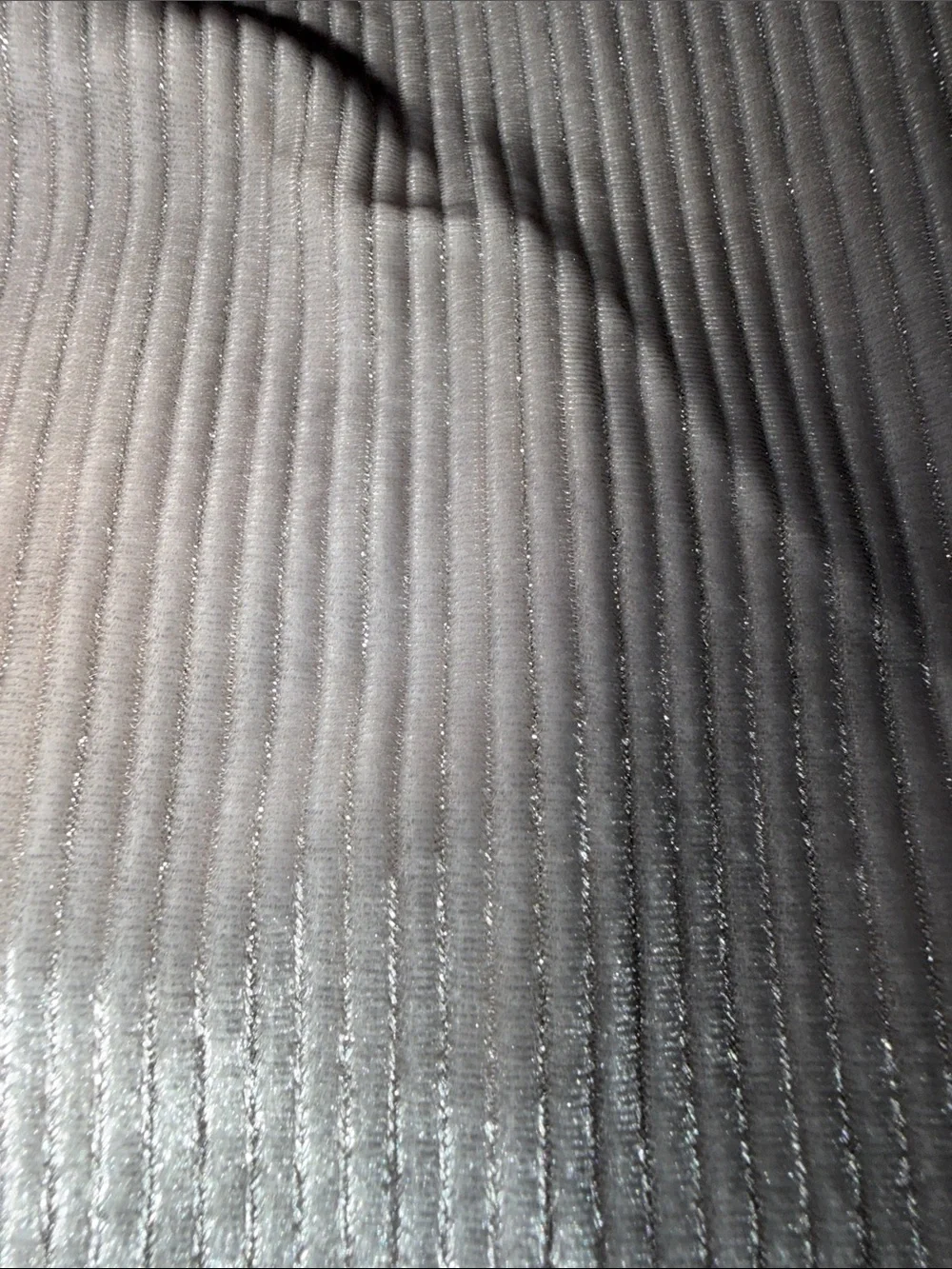 Kids Ribbed Velvet Flare Bottoms in Light Grey